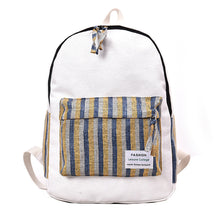 Lade das Bild in den Galerie-Viewer, Canvas Backpack High School and College Student Korean Style Mori Style Japanese Version Campus Minimalist