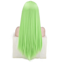 Lade das Bild in den Galerie-Viewer, Women Wig Fluorescent Green Lace Long Straight Hair W486