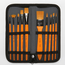 Load image into Gallery viewer, 10 Nylon Wool Canvas Bag Watercolor Gouache Paint Brushes Pen