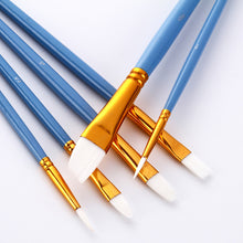 Load image into Gallery viewer, 10 White Nylon Hair Watercolor Gouache Brushes