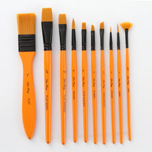 Load image into Gallery viewer, 10 Nylon Wool Canvas Bag Watercolor Gouache Paint Brushes Pen