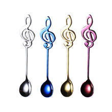 Lade das Bild in den Galerie-Viewer, 304 Stainless Steel Flatware Sets Colorful Music Notes Coffee Spoon Dessert Stirring Spoon
