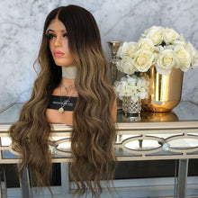 Load image into Gallery viewer, Women Wig Dyed Medium and Long Curly Hair Synthetic Wigs W269