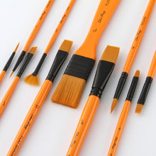 Load image into Gallery viewer, 10 Nylon Wool Canvas Bag Watercolor Gouache Paint Brushes Pen