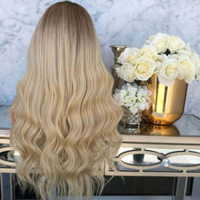 Load image into Gallery viewer, Women Wig Fashion Gradient Long Curly Hair Big Wave T Dyeing W26