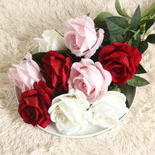 Load image into Gallery viewer, 3PCs Flannel Lovesickness Rose Artificial Fake Flower Plants Home Decoration Wedding Bouquet