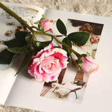 Lade das Bild in den Galerie-Viewer, 3PCs Flannel Rose Flower Artificial Fake Flower Plants Home Decoration Wedding Bouquet