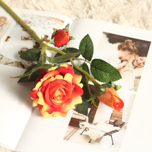 Lade das Bild in den Galerie-Viewer, 3PCs Flannel Rose Flower Artificial Fake Flower Plants Home Decoration Wedding Bouquet