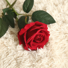 Load image into Gallery viewer, 3PCs Flannel Lovesickness Rose Artificial Fake Flower Plants Home Decoration Wedding Bouquet