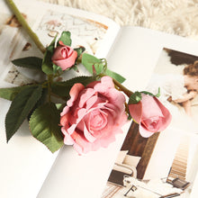 Lade das Bild in den Galerie-Viewer, 3PCs Flannel Rose Flower Artificial Fake Flower Plants Home Decoration Wedding Bouquet