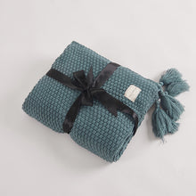 Load image into Gallery viewer, Tassel Knitted Ball Blanket Wool Blanket Air Conditioner Nap Blanket Shawl Blanket Sofa Casual Blanket