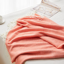 Load image into Gallery viewer, Wave Pattern Herringbone Tassel Nap Blanket Cover Blanket Blanket Line Blanket Acrylic