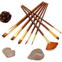 Load image into Gallery viewer, 10 Wooden Poles Watercolor Brush Pen  Nylon Hair Brush