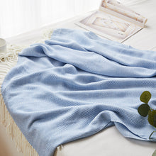 Load image into Gallery viewer, Wave Pattern Herringbone Tassel Nap Blanket Cover Blanket Blanket Line Blanket Acrylic