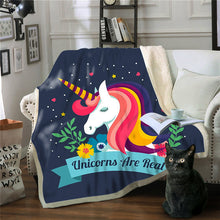 Lade das Bild in den Galerie-Viewer, Double-Layer Thickened Digital Printing Blanket Sofa Blanket Square Plush Blanket