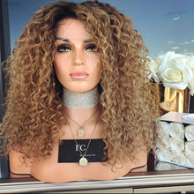 Load image into Gallery viewer, Women Wig African Gradient Small Curly Hair Medium Fluffy Hair Cover W34