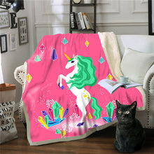 Lade das Bild in den Galerie-Viewer, Double-Layer Thickened Digital Printing Blanket Sofa Blanket Square Plush Blanket