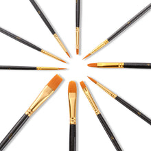 Load image into Gallery viewer, 30 pcs Nylon Hair Glitter Black Rod Watercolor Brushes