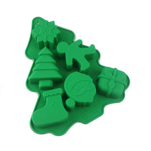 Load image into Gallery viewer, 10pcs Silicone Cake Mold Christmas Tree 6 Hole Mold DIY Baking Handmade Soap