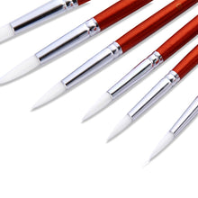 Load image into Gallery viewer, 12 Red Wooden Watercolor Pen Nylon Wool Gouache Paint Brushes Pen