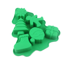 Load image into Gallery viewer, 10pcs Silicone Cake Mold Christmas Tree 6 Hole Mold DIY Baking Handmade Soap