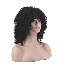 Lade das Bild in den Galerie-Viewer, Women Wig Afro Natural Black Small Tape Bangs Hair Cover W370