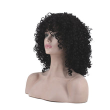 Lade das Bild in den Galerie-Viewer, Women Wig Afro Natural Black Small Tape Bangs Hair Cover W370