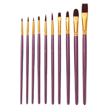 Load image into Gallery viewer, 10 Violet Rod Nylon Wool Watercolor Brush Pen Multi-Functional Hook Line