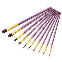 Load image into Gallery viewer, 10 Violet Rod Nylon Wool Watercolor Brush Pen Multi-Functional Hook Line