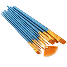 Load image into Gallery viewer, 10 PCs Blue Rod Nylon Wool Multifunctional Watercolor Pen Set