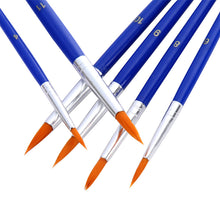 Lade das Bild in den Galerie-Viewer, 12 Blue Plastic Rod Yellow Nylon Hair Brush