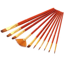 Load image into Gallery viewer, 10 Pieces Nylon Hair Brush Including Brush Pen Set Blue Hook Line