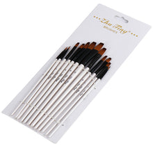 Load image into Gallery viewer, 12 Paint Brushes White Rod Watercolor Pens Set  Nylon Wool Art