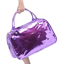 Lade das Bild in den Galerie-Viewer, Bright Leather Square Travel Bag Dance Training Luggage Sports Gym Bag