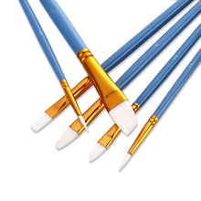 Load image into Gallery viewer, 10 White Nylon Hair Watercolor Gouache Brushes