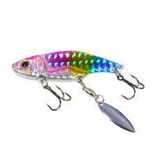 Load image into Gallery viewer, 2PCs Willow Leaf Sequins Abnormal VIB Rotating Sequins Far Throw Sea Fishing Fresh Water Bait