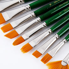 Load image into Gallery viewer, 15 PCs Transparent Green Pole Nylon Hair Brush Art