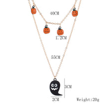 Lade das Bild in den Galerie-Viewer, 2x Halloween Xmas Christmas Gifts Decoration New Style Necklaces Pumpkin Elf Pendant