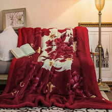 Lade das Bild in den Galerie-Viewer, Velvet Blanket Wedding Red Double-Layer Thickened Winter Blanket Wedding Gift Cover Blanket