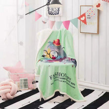 Lade das Bild in den Galerie-Viewer, Double Layer Thickened Cartoon Lambswool Flannel Children's Blanket Baby Blanket Gift Blanket