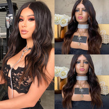 Load image into Gallery viewer, Women Wig Fashion Black Pick Brown Medium Long Curly Hair W30
