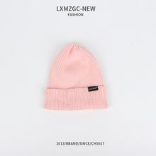 Load image into Gallery viewer, Warm Winter Knit Beanie Hats Trendy Korean Style Macaron Color Solid Color Windproof Wool Unisex