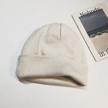 Load image into Gallery viewer, Warm Winter Knit Beanie Hats Korean Solid Color Woolen plus Size Cashmere Ear Protection Wool Unisex