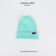 Load image into Gallery viewer, Warm Winter Knit Beanie Hats Trendy Korean Style Macaron Color Solid Color Windproof Wool Unisex