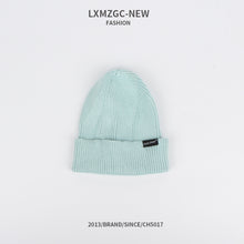 Load image into Gallery viewer, Warm Winter Knit Beanie Hats Trendy Korean Style Macaron Color Solid Color Windproof Wool Unisex