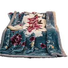 Lade das Bild in den Galerie-Viewer, Velvet Blanket Wedding Red Double-Layer Thickened Winter Blanket Wedding Gift Cover Blanket