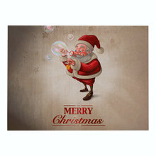 Load image into Gallery viewer, 2PCs Christmas Tablecloths Waterproof Polyester Linen Cartoon Printing Series Dining Table Cushion