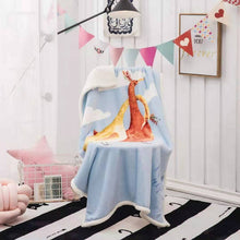Lade das Bild in den Galerie-Viewer, Double Layer Thickened Cartoon Lambswool Flannel Children's Blanket Baby Blanket Gift Blanket