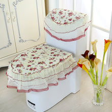Load image into Gallery viewer, 3pcs Toilet Seat Cover Pads Korean Style Fabric Brushed Three-Piece Set U-Shaped Fabric