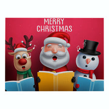 Load image into Gallery viewer, 2PCs Christmas Tablecloths Waterproof Polyester Linen Cartoon Printing Series Dining Table Cushion